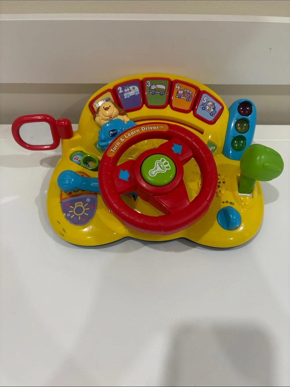 Turn & Learn Driver Toy Steering Wheel - Yellow/Red/Green